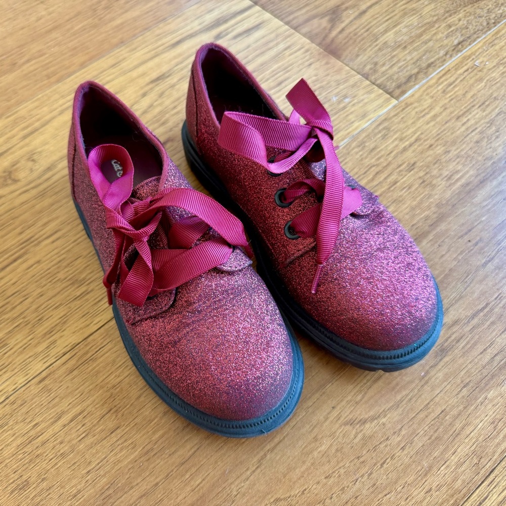 Cat & Jack Glittery Red Kids Shoes